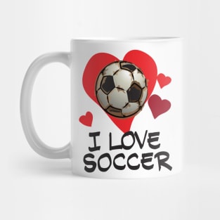 I Love Soccer Mug